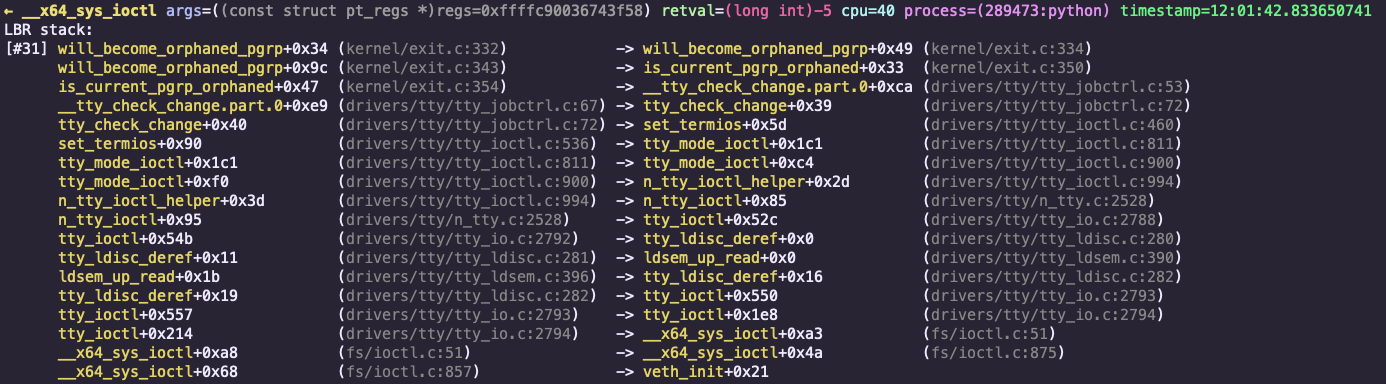 __x64_sys_ioctl LBR